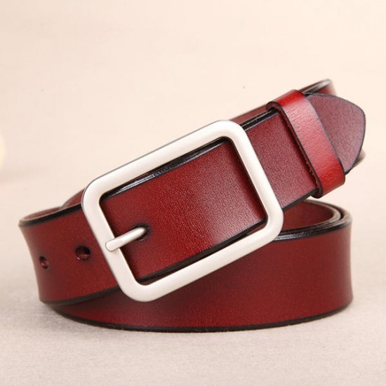 110CM Women Second Layer Leather Belt Pin Buckle Trousers Strap Casual Waistband for Jeans Cowboy 110CM Women Second Layer Leather Belt Pin Buckle Trousers Strap Casual Waistband for Jeans Cowboy