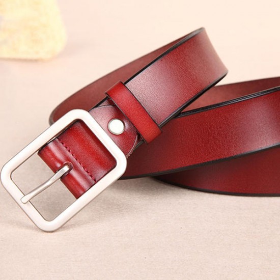 110CM Women Second Layer Leather Belt Pin Buckle Trousers Strap Casual Waistband for Jeans Cowboy 110CM Women Second Layer Leather Belt Pin Buckle Trousers Strap Casual Waistband for Jeans Cowboy