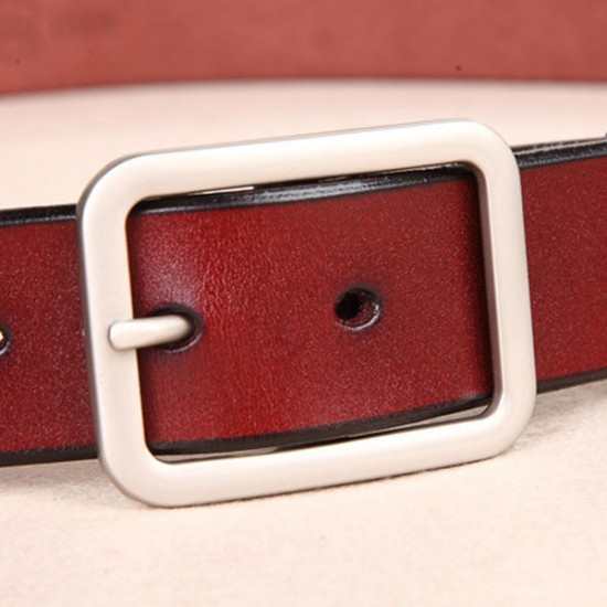 110CM Women Second Layer Leather Belt Pin Buckle Trousers Strap Casual Waistband for Jeans Cowboy 110CM Women Second Layer Leather Belt Pin Buckle Trousers Strap Casual Waistband for Jeans Cowboy