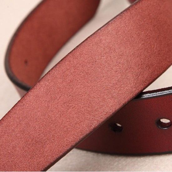 110CM Women Second Layer Leather Belt Pin Buckle Trousers Strap Casual Waistband for Jeans Cowboy 110CM Women Second Layer Leather Belt Pin Buckle Trousers Strap Casual Waistband for Jeans Cowboy