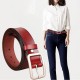 110CM Women Second Layer Leather Belt Pin Buckle Trousers Strap Casual Waistband for Jeans Cowboy