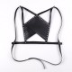 Women PU Leather Upper Body Binding Rivet Star Straps Tieband Single Lap Adjustable Fashion Belt