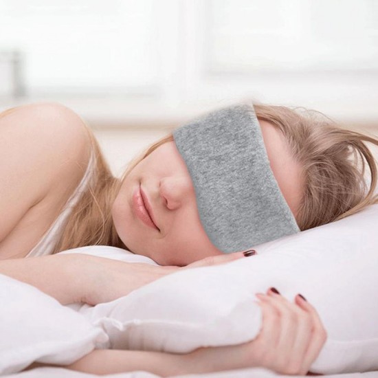 Adjustable Velvet Blackout 3D Contoured Eyeshade Eye Mask for Sleeping