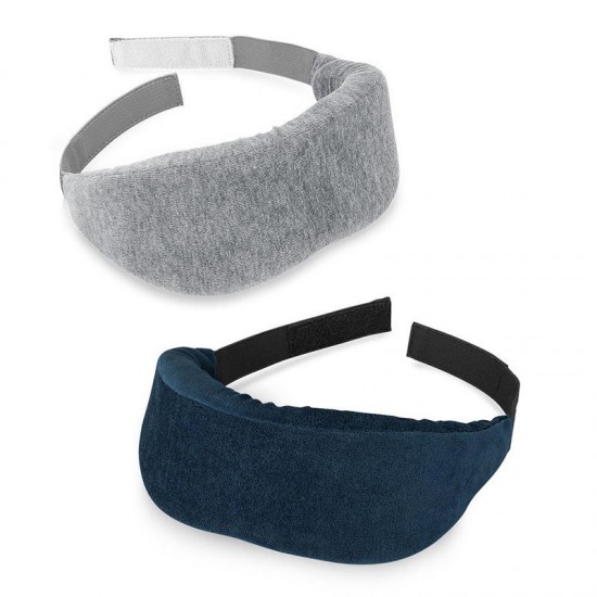 Adjustable Velvet Blackout 3D Contoured Eyeshade Eye Mask for Sleeping