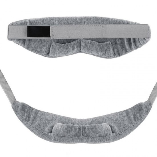 Adjustable Velvet Blackout 3D Contoured Eyeshade Eye Mask for Sleeping