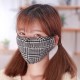 Unisex Cotton Plaid Mask Warm Dustproof Breathable Riding Face Mask