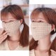 Unisex Cotton Plaid Mask Warm Dustproof Breathable Riding Face Mask