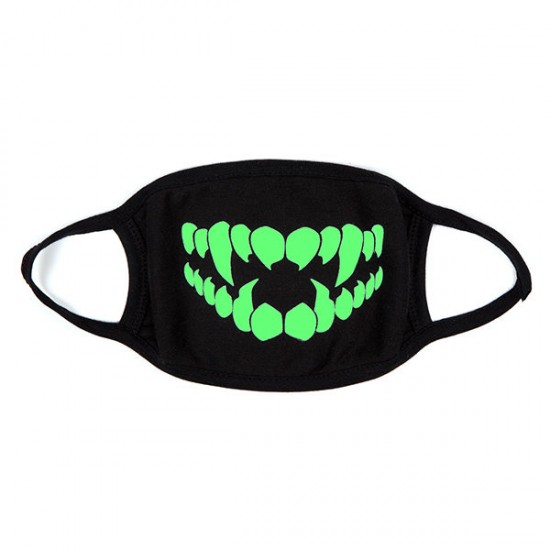 Unsiex Men Noctilucence Luminous Green Cartoon Skeleton Pattern Anti-Dust Cotton Mouth Mask Unsiex Men Noctilucence Luminous Green Cartoon Skeleton Pattern Anti-Dust Cotton Mouth Mask