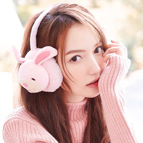 Women Cute Rabbit Pig Pattern Warm Earmuff Plush Windproof Ear Warmer Women Cute Rabbit Pig Pattern Warm Earmuff Plush Windproof Ear Warmer