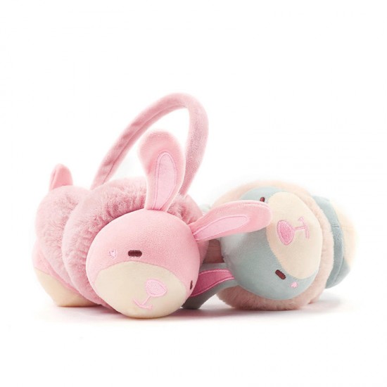 Women Cute Rabbit Pig Pattern Warm Earmuff Plush Windproof Ear Warmer