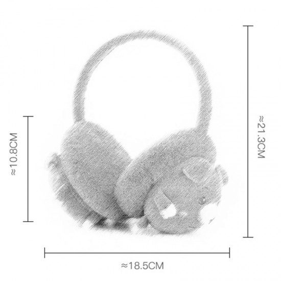 Women Cute Rabbit Pig Pattern Warm Earmuff Plush Windproof Ear Warmer