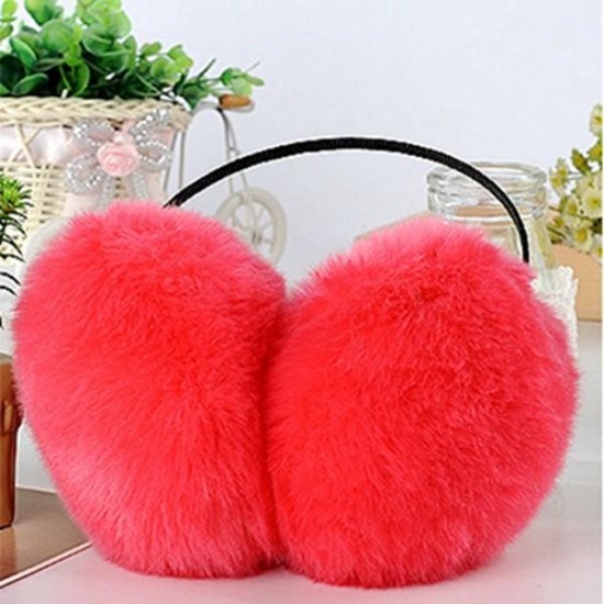 Women Girls Winter Cute Rabbit Fur Warm Ear Muffs