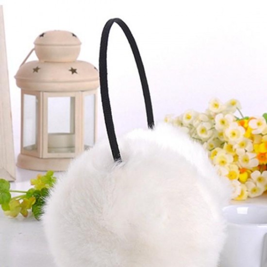 Women Girls Winter Cute Rabbit Fur Warm Ear Muffs Women Girls Winter Cute Rabbit Fur Warm Ear Muffs