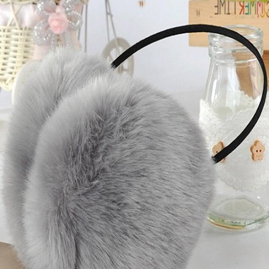 Women Girls Winter Cute Rabbit Fur Warm Ear Muffs