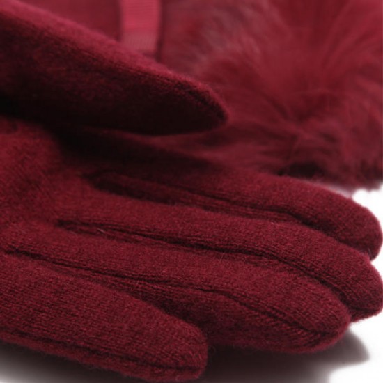 LYZA Women Autumn Warm Wool Full Fingers Gloves Winter Travel Elegant Gloves