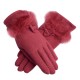 LYZA Women Warm Elegant Wool Gloves Casual Windproof Full Fingers Gloves