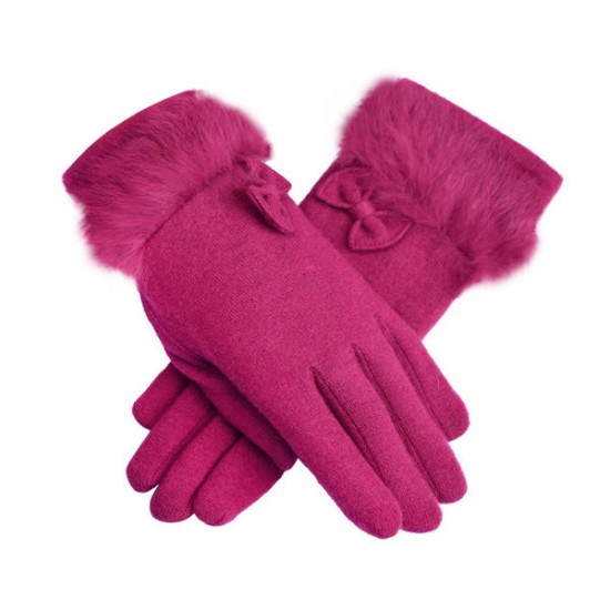 LYZA Women Warm Elegant Wool Gloves Casual Windproof Full Fingers Gloves LYZA Women Warm Elegant Wool Gloves Casual Windproof Full Fingers Gloves