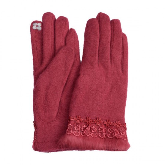 LYZA Women Warm Elegant Wool Gloves Casual Windproof Full Fingers Gloves LYZA Women Warm Elegant Wool Gloves Casual Windproof Full Fingers Gloves
