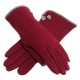 LYZA Womens Winter Solid Cotton Warm Crocheted Full Finger Gloves Mittens Touch Screen Gloves