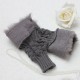 Ladies Fur Wrist Winter Warmer Knitted Fingerless Gloves Ladies Fur Wrist Winter Warmer Knitted Fingerless Gloves