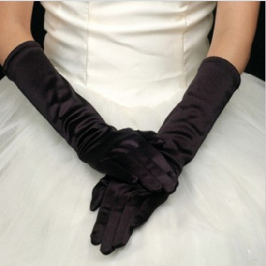 Ladies Silk Fancy Dress Prom Evening Party Long Finger Gloves Ladies Silk Fancy Dress Prom Evening Party Long Finger Gloves