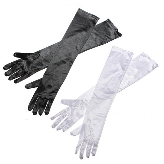 Ladies Silk Fancy Dress Prom Evening Party Long Finger Gloves Ladies Silk Fancy Dress Prom Evening Party Long Finger Gloves