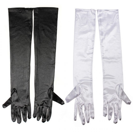 Ladies Silk Fancy Dress Prom Evening Party Long Finger Gloves Ladies Silk Fancy Dress Prom Evening Party Long Finger Gloves