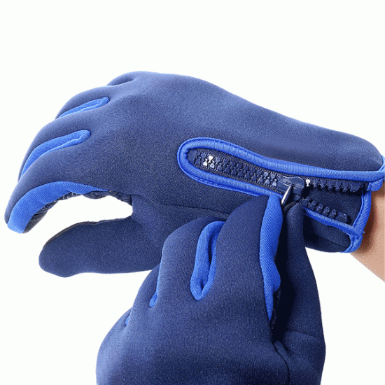 Men Women Waterproof Touch Screen Glove Winter Warm Fleece Non-slip Gloves Adjustable