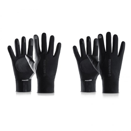 Mens Winter Riding Waterproof Touch Screen Gloves Outdoor Plus Velvet Non-slip Full Finger Glove Mens Winter Riding Waterproof Touch Screen Gloves Outdoor Plus Velvet Non-slip Full Finger Glove