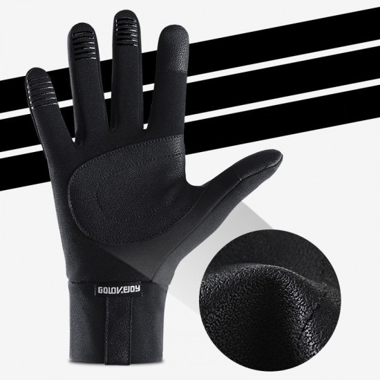 Mens Winter Riding Waterproof Touch Screen Gloves Outdoor Plus Velvet Non-slip Full Finger Glove Mens Winter Riding Waterproof Touch Screen Gloves Outdoor Plus Velvet Non-slip Full Finger Glove