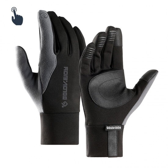 Mens Winter Riding Waterproof Touch Screen Gloves Outdoor Plus Velvet Non-slip Full Finger Glove Mens Winter Riding Waterproof Touch Screen Gloves Outdoor Plus Velvet Non-slip Full Finger Glove