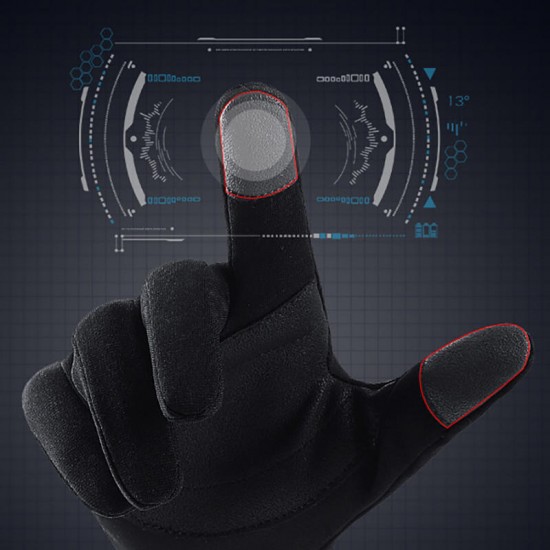 Mens Winter Riding Waterproof Touch Screen Gloves Outdoor Plus Velvet Non-slip Full Finger Glove Mens Winter Riding Waterproof Touch Screen Gloves Outdoor Plus Velvet Non-slip Full Finger Glove
