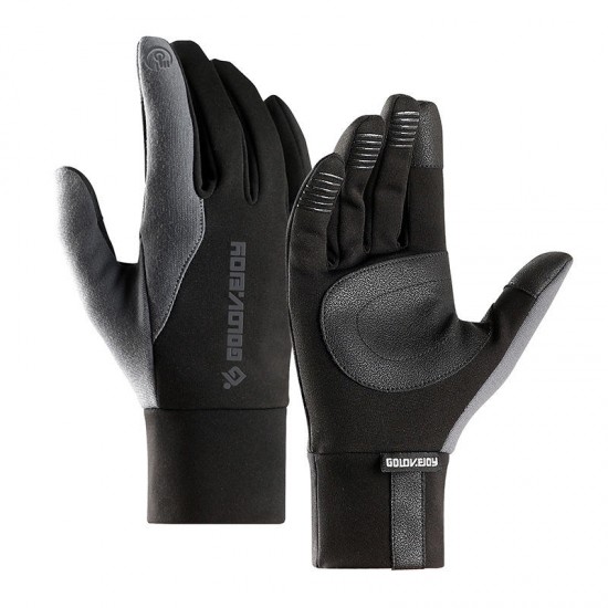 Mens Winter Riding Waterproof Touch Screen Gloves Outdoor Plus Velvet Non-slip Full Finger Glove Mens Winter Riding Waterproof Touch Screen Gloves Outdoor Plus Velvet Non-slip Full Finger Glove