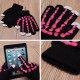 Unisex Fluorescent Touch Screen Gloves For Smartphone Tablet Full Finger Mittens