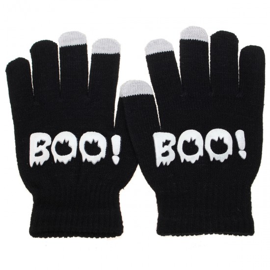 Unisex Fluorescent Touch Screen Gloves For Smartphone Tablet Full Finger Mittens Unisex Fluorescent Touch Screen Gloves For Smartphone Tablet Full Finger Mittens