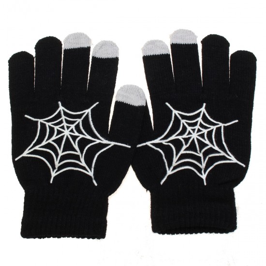 Unisex Fluorescent Touch Screen Gloves For Smartphone Tablet Full Finger Mittens