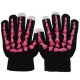 Unisex Fluorescent Touch Screen Gloves For Smartphone Tablet Full Finger Mittens