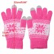 Unisex Men Women Knitted Snowflake Smartphone Touch Screen Gloves Full Finger Mittens