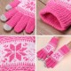 Unisex Men Women Knitted Snowflake Smartphone Touch Screen Gloves Full Finger Mittens Unisex Men Women Knitted Snowflake Smartphone Touch Screen Gloves Full Finger Mittens