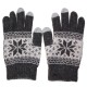 Unisex Men Women Knitted Snowflake Smartphone Touch Screen Gloves Full Finger Mittens