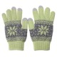 Unisex Men Women Knitted Snowflake Smartphone Touch Screen Gloves Full Finger Mittens Unisex Men Women Knitted Snowflake Smartphone Touch Screen Gloves Full Finger Mittens