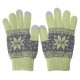 Unisex Men Women Knitted Snowflake Smartphone Touch Screen Gloves Full Finger Mittens