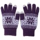 Unisex Men Women Knitted Snowflake Smartphone Touch Screen Gloves Full Finger Mittens Unisex Men Women Knitted Snowflake Smartphone Touch Screen Gloves Full Finger Mittens