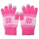 Unisex Men Women Knitted Snowflake Smartphone Touch Screen Gloves Full Finger Mittens