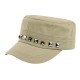 Unisex Women Men Retro Cotton Rivet Hat Solid Adjustable Flat-topped Outdoor Sport Baseball Cap