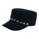 Unisex Women Men Retro Cotton Rivet Hat Solid Adjustable Flat-topped Outdoor Sport Baseball Cap