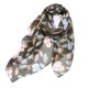 180CM Voile Owl Leaves Print Pattern Long Scarf Soft Warm Wrap Shawl For Women