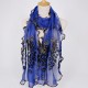 190CM Women Peacock Pattern Lace Scarves Shawl Casual Travel Soft Scarf