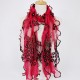 190CM Women Peacock Pattern Lace Scarves Shawl Casual Travel Soft Scarf