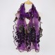 190CM Women Peacock Pattern Lace Scarves Shawl Casual Travel Soft Scarf